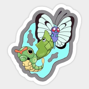 Butterfly be free (blue0 Sticker